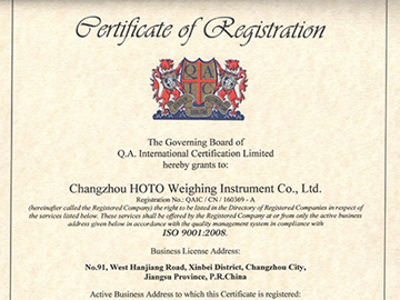 ISO9001 English Certificate